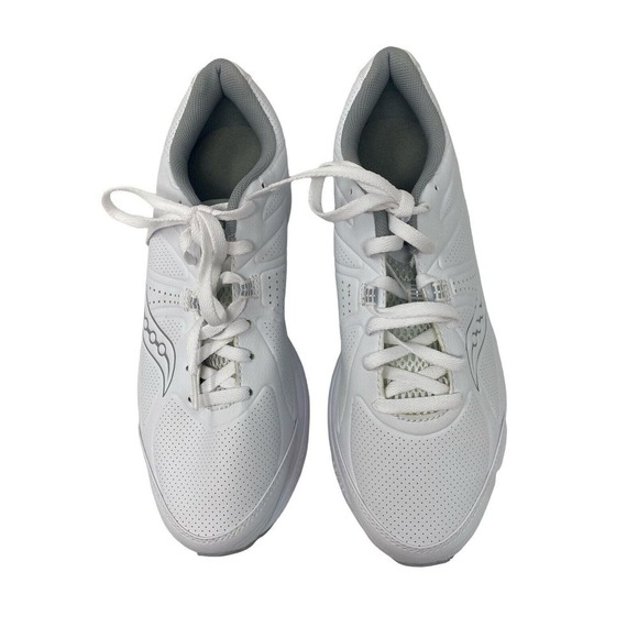 Saucony Grid Momentum Walker Shoe, Women 12 White & Gray Running Lace Up - Picture 1 of 6